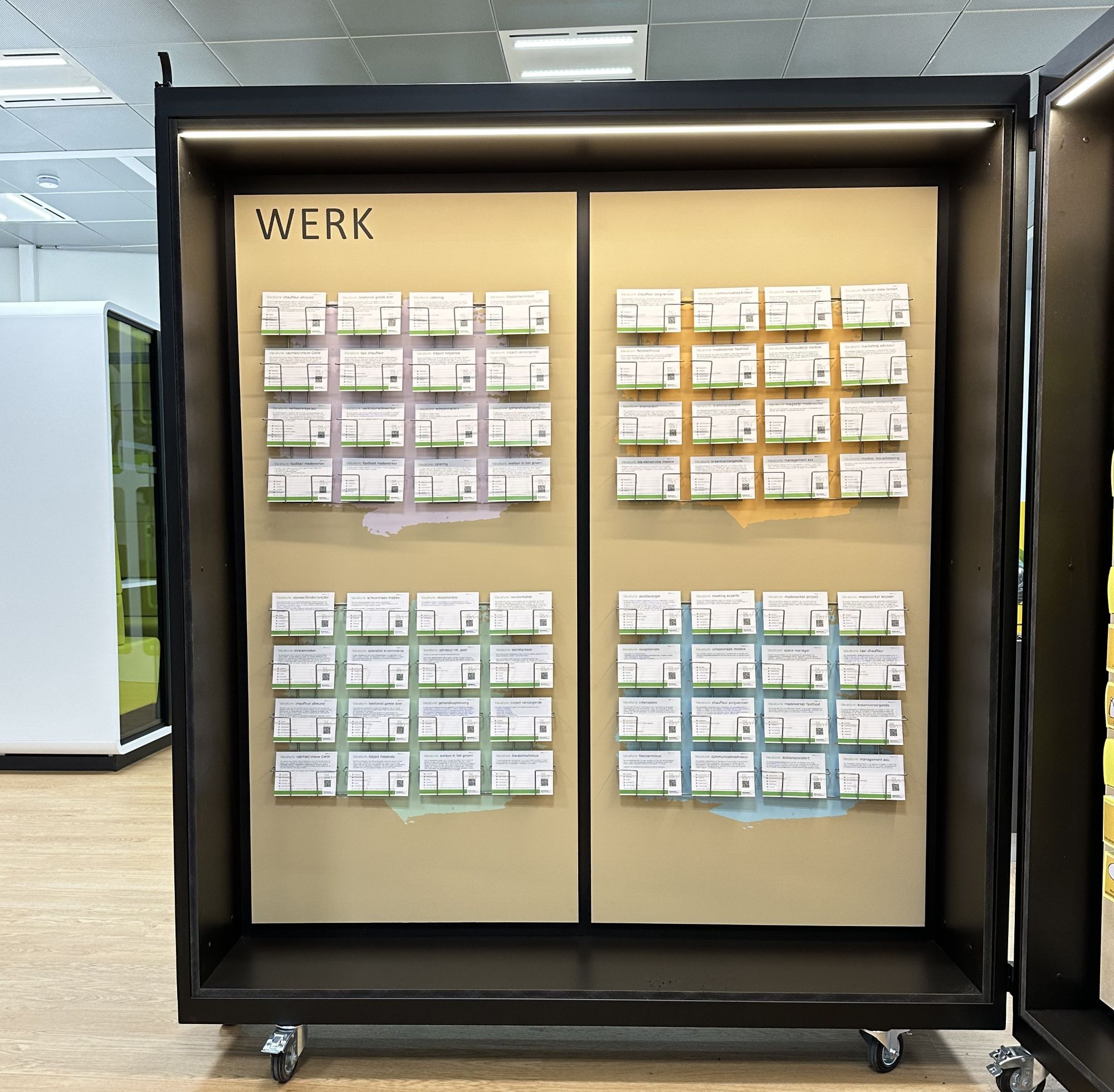 Themawand Werk met vacatures